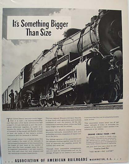 1941 RR Association Ad For Travel