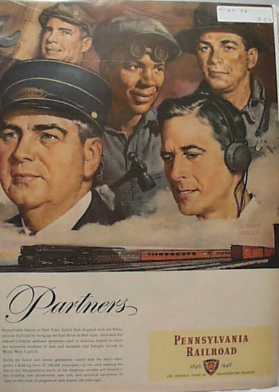 100 YEAR Pennsylvania Railroad 1946 Ad