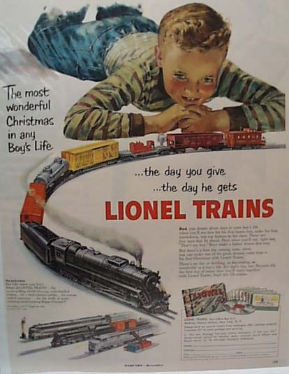 Lionel 1952 Train Christmas Ad