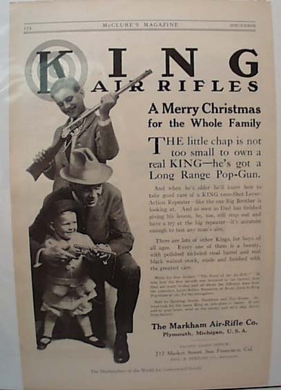 1913 Markham Air Rifle Plymouth Michigan Ad