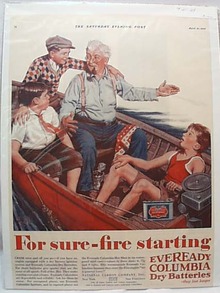 Eveready Dry Batteries for Boat 1928 Ad