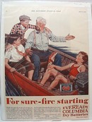 Eveready Dry Batteries for Boat 1928 Ad