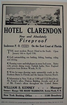 Hotel Clarendon 1912 Ad Fireproof Fla Hotel