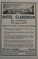 Hotel Clarendon 1912 Ad Fireproof Fla Hotel