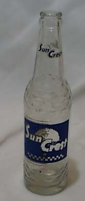 Bottle Sun Crest pop bottle 12 fl. Ozs