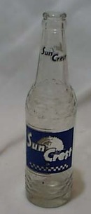Bottle Sun Crest pop bottle 12 fl. Ozs