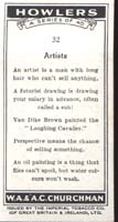 Howler's 1937 Occupational Card Artists
