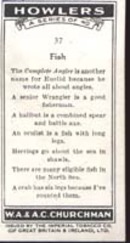 Howler's 1937 Occupational Card Fish