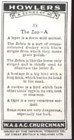 Howler's 1937 Occupational Card Zoo