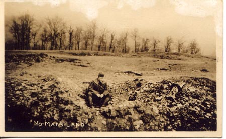 Photo Postcard WWII men in mess hall line