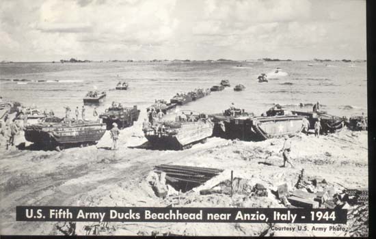 US 5th Army Ducks Beachhead Anzio Italy 1944