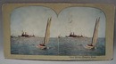 1907 Stereo Card Naval Review at Hampton Road