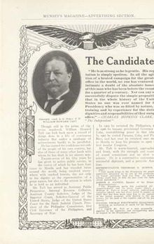 William Howard Taft Candidate Ad