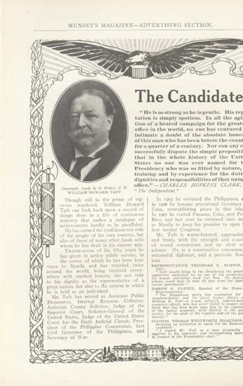William Howard Taft Candidate Ad