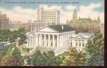 State Capitol Square Shows City Hall Postcard