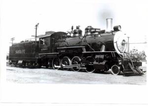 RR Train Photo ATSF 664 Griffith Pk, LA, CA, 5-10-1953 Santa Fe