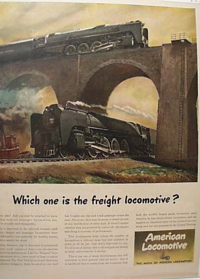 American Locomotive 1945 Ad