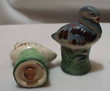 Blue Crane S & P Handpainted Ceramic