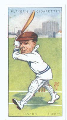 Cigarette Tobacco Card of J. B.Hobbs