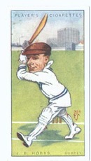 Cigarette Tobacco Card of J. B.Hobbs
