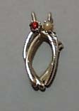 Double Gold Tone Wishbone Pin