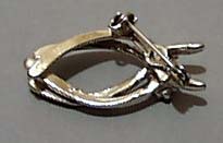 Double Gold Tone Wishbone Pin