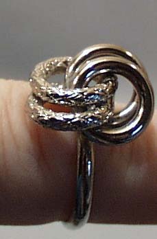 Four Rings Silver Tone Ring