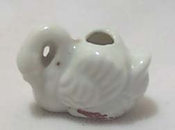 Mini White Ceramic Swan
