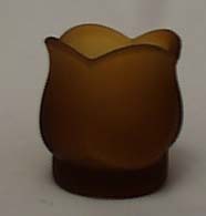 Satin glass amber candleholder Westmoreland?