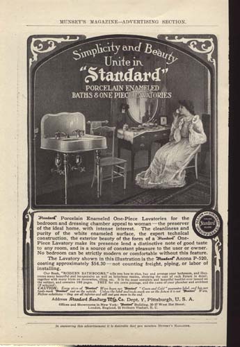 Standard Sanitary Mfg. Ad Around 1900
