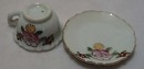 Mini Cup & Saucer Porcelain With Flowers