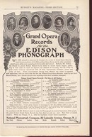 Grand Opera Records Phonograph Ad Around 1900