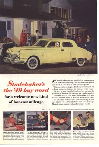 Studebaker's the 1949 Land Cruiser buy word