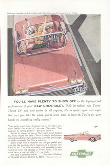 Pink Chevrolet Impala Convertible Ad