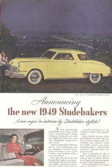 1949 Studebakers NEW Car Yellow Commander Ad