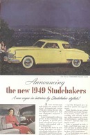 1949 Studebakers NEW Car Yellow Commander Ad