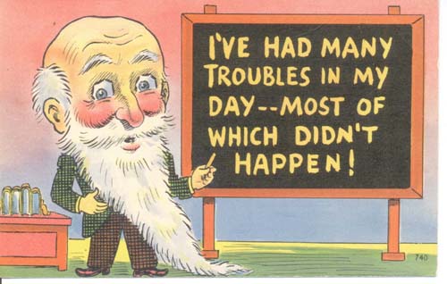 Professor's advice Postcard, Many troubles
