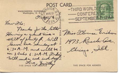 Washington Cathedral Washington DC Postcard.