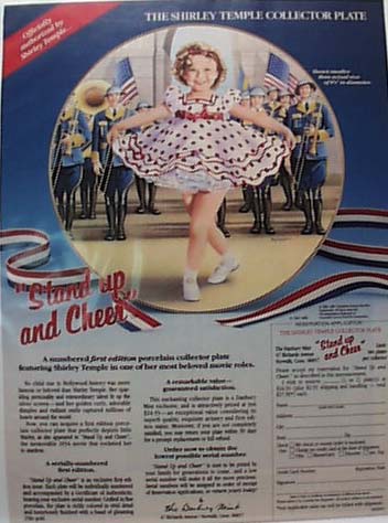 Shirley Temple Collector Plate Ad