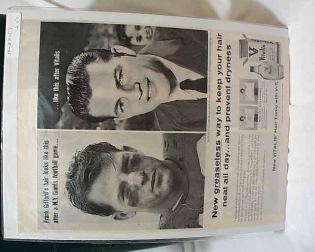Frank Gifford ad for Vitalis