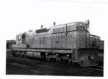 Union Pacific SD - 40 # 3019 RR Train Photo in 1966