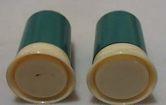 Heavy Plastic Blue Ivory S & P Shakers
