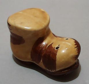 Shoe Salt Shaker 2 Tone Brown