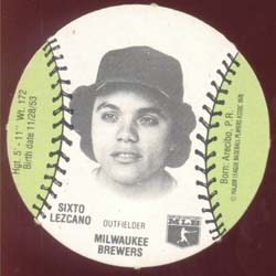 Baseball Burger Chef Card Lezcano