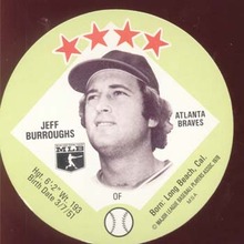 Baseball Ice cream Cup Card Burroughs
