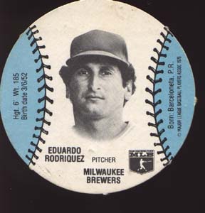 Burger Chef Baseball Card Rodriquez