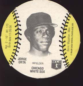 Burger Chef Baseball Card Orta