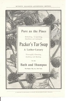 Packer Mfg. Tar Soap Ad This is an ad for Th