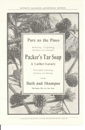 Packer Mfg. Tar Soap Ad This is an ad for Th