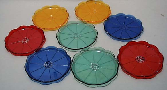 Plastic Flower Coasters 1960 Era